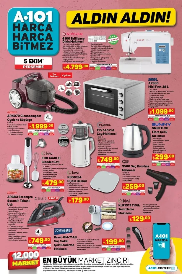 10 Ekim A101 aktüel ürünler kataloğu yayınladı! A101’de 192 TL’ye tereyağı, 90 TL’ye beyaz peynir, 21 TL’ye Kireç Çözücü, 57 TL’ye un 34.50 TL’ye kuru fasulye satılıyor