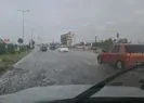 10 dakika içerisinde yollar göle döndü
