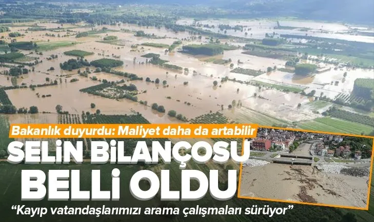 Batı Karadeniz’deki selin bilançosu: 4,2 milyar TL