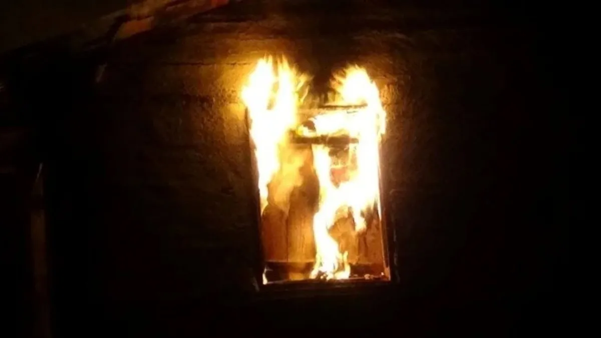 Bolu'da samanlık alev alev yandı