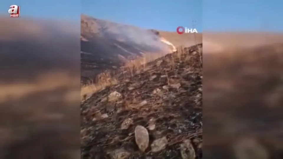 Oltu’da örtü yangını korkuttu