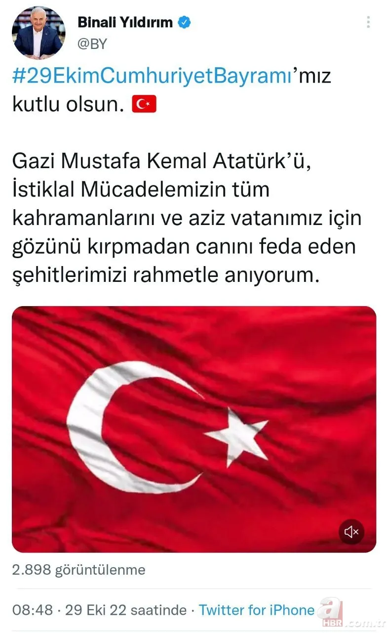 Cumhuriyet 99 yaşında! Siyasilerden 29 Ekim Cumhuriyet Bayramı mesajları 8
