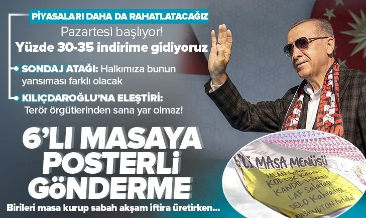 Başkan Erdoğan: Yüzde 30-35 indirime gidiyoruz!
