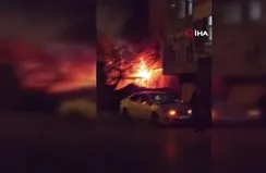 Sultanbeyli’de kaporta dükkkanında yangın