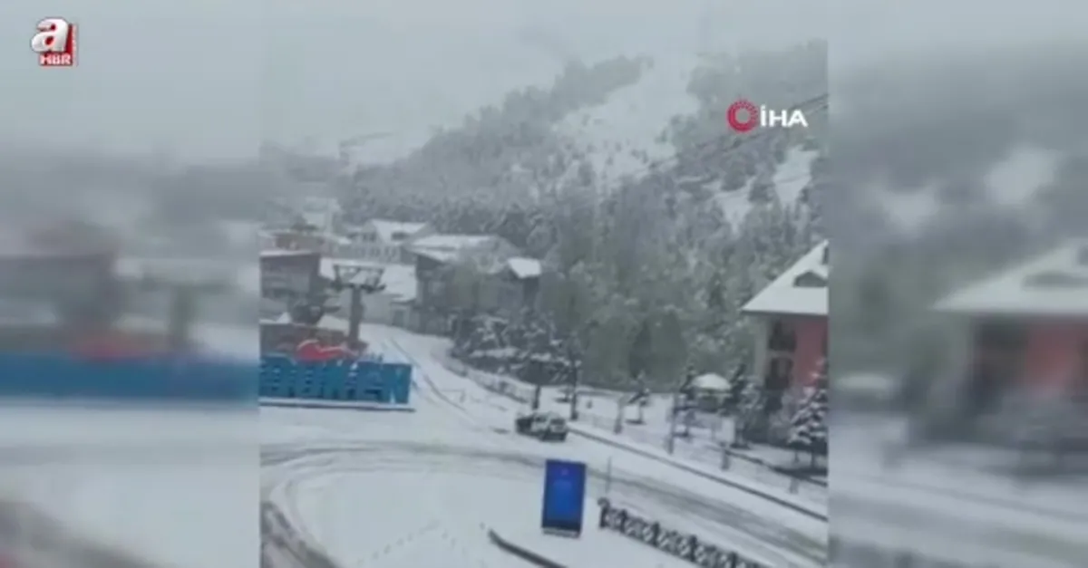 Palandöken beyaza büründü