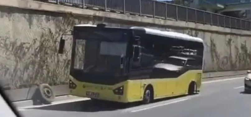 İBB'nin İETT ile sınavı! Beykoz’da kaza yapan İETT otobüsünün lastiği yola savruldu
