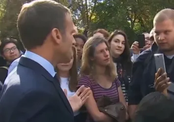 Macron genç vatandaşı azarladı