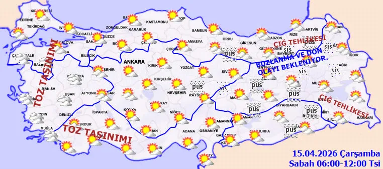 hava-kalitesi-dusuyor-yagis-geliyor-toz-tasinimi-sonrasi-siddetli-saganak-1776230053359.jpg 15 Nisan Çarşamba günü saat 06:00-12:00 arası hava durumu (Fotoğraf: MGM)