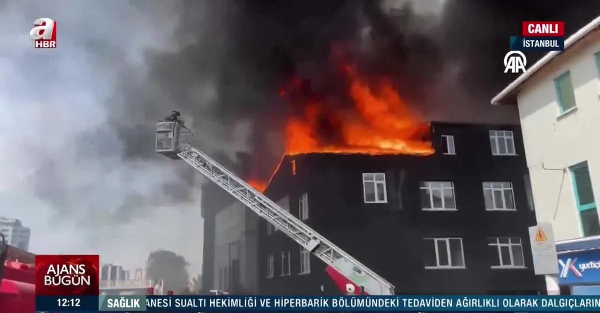 Ataşehir'de yangın! İşte ilk görüntüler...