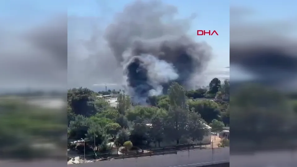 Pendik’te İSKİ’ye ait tesiste yangın