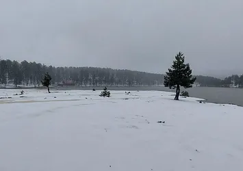Muğla'nın yüksek kesimlerine kar yağdı
