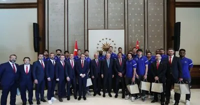 Başkan Erdoğan, THY Avrupa Ligi şampiyonu Anadolu Efes takımını kabul etti