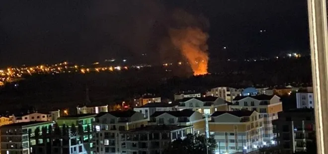 Bursa'da korkutan yangın! Yerleşim yerinin dibi alev aldı