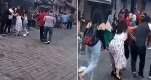 Taksim’de kavga: Cam parçalarıyla saldırdı