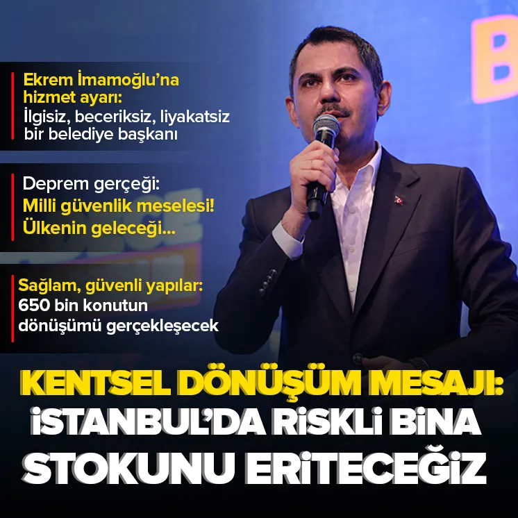 Murat Kurum’dan kentsel dönüşüm mesajı