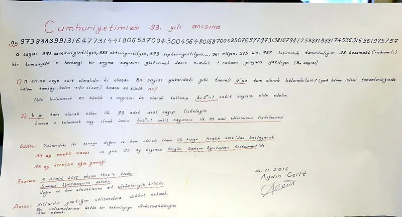 2 soruyu çözen ilk kişiye 93 ay emekli maaşını verecek - 1