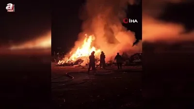 Sincan’da çöp yangını! O anlar kamerada