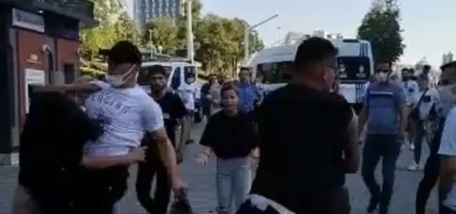 Taksim’de İBB zabıtasından tepki çeken müdahale! Tezgahtar kadına uçan tekme