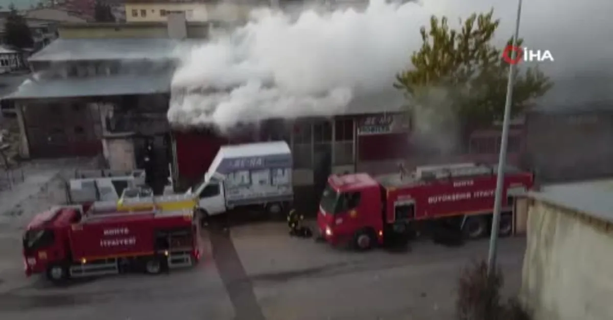 Konya’da sanayi sitesinde yangın paniği