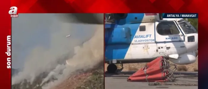 A Haber Antalya Manavgat’taki orman yangınına müdahale eden 'ateş kuşları'nı görüntüledi - 1