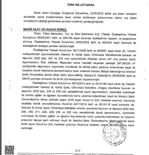 Ahmet Davutoğlu İstanbul Şehir Üniversitesi’ne usulsüz şekilde bedelsiz arazi tahsis etmiş!