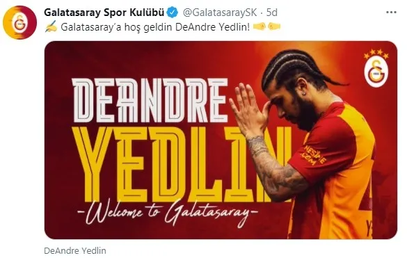 Son dakika: Galatasaray, DeAndre Yedlin ile sözleşme imzaladı