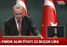 Son dakika: Başkan Erdoğan fındık alım fiyatlarını açıkladı
