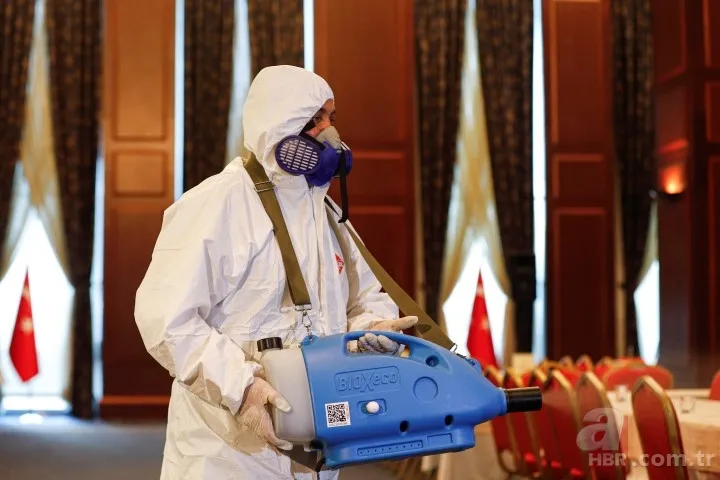 AK Parti Genel Merkezi koronavirüs (corona virüs) için dezenfekte edildi 4