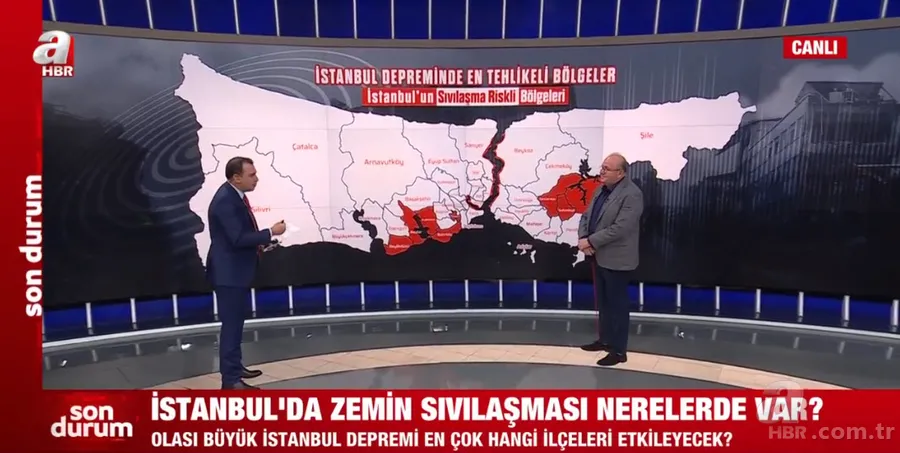 İstanbul'da zemin sıvılaşması nerelerde var? Deprem Uzmanı Prof. Dr. Şükrü Ersoy, A Haber'de ilçe ilçe saydı... İşte riskli bölgeler 1