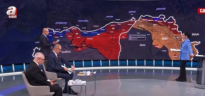 Suriye ve Irak’ta sınırları kim zorluyor? Uzman isim ABD’nin kirli planını harita üzerinden A Haber’de açıkladı | İşte McGurk’ın dikkat çeken hilal çizimli teröristan planı...