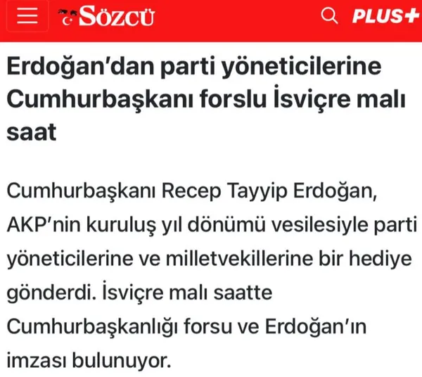 Sözcü Gazetesi ve Tele 1'in Başkan Erdoğan hakkındaki yalan haberine sert tepki! "İsviçre saati hediye etti" skandalı - 2