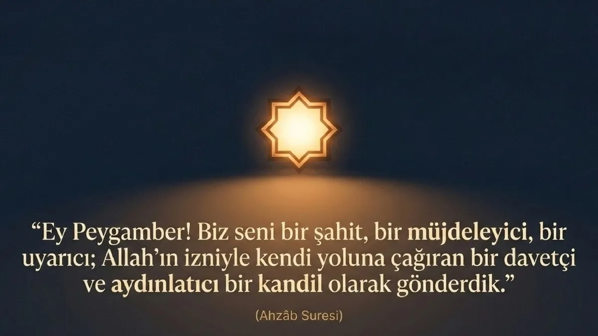 21-agustos-2026-cuma-hutbesi-konusu-mevlid-i-nebi-1787294381243.jpg 21 Ağustos Cuma hutbesi, Hz. Muhammed’in insanlığa şahit, müjdeleyici, uyarıcı ve aydınlatıcı bir kandil olarak gönderildiğini bildiren Ahzab suresinin ayetleriyle tamamlandı.