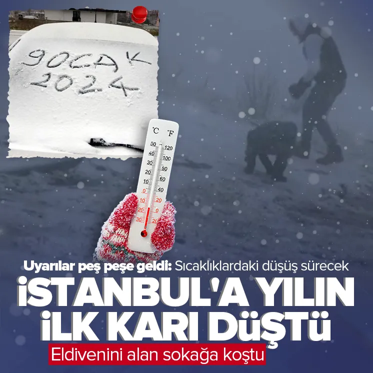 Kar İstanbula giriş yaptı