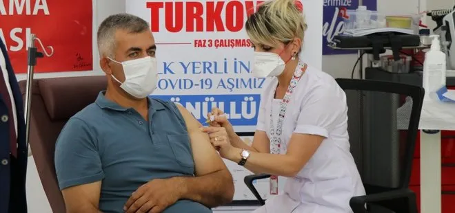 TURKOVAC aşısı geliştirildiği Erciyes Üniversitesinde gönüllülere uygulanıyor