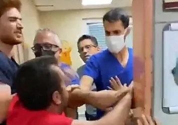 Maske takmadı hastaneyi birbirine kattı