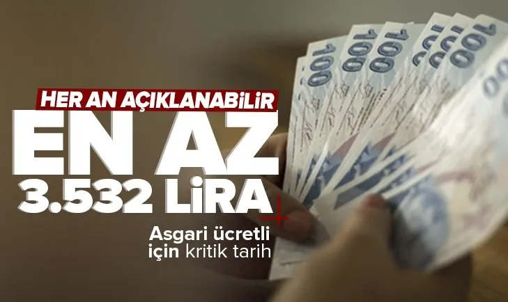 Asgari ücretliler için kritik tarih: Yeni zam her an açıklanabilir! Net ücret 3.532 TL olacak