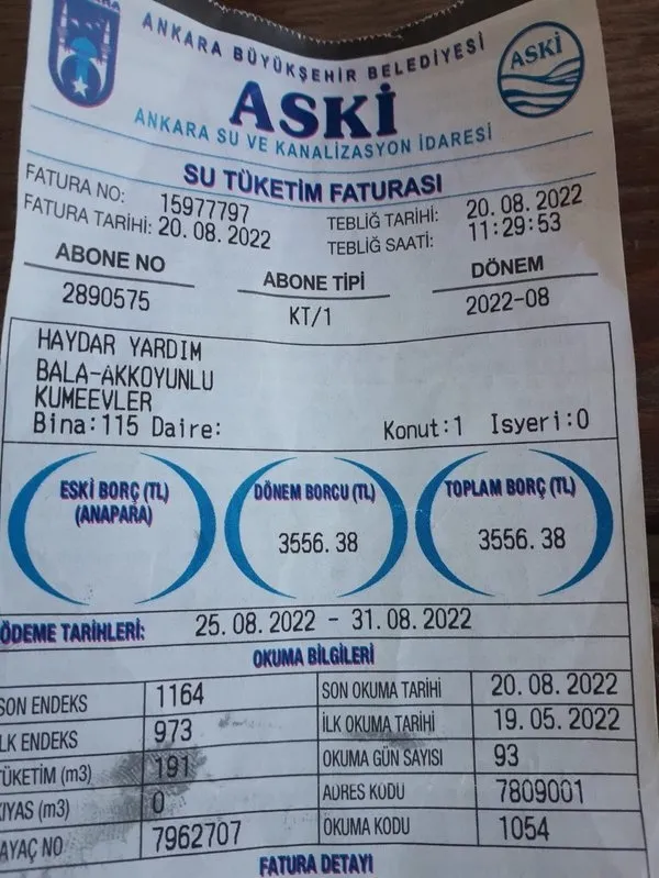 Mansur Yavaş’ın su faturası vaadi masaldan öteye gitmedi! 2 kuruş olacak dedi 2 bin TL gönderdi