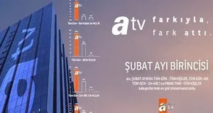 Atv Şubat ayında da zirvede