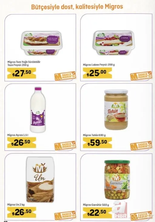 26 Eylül Migros indirim kataloğu yayınlandı: Migros’ta Dana Kasap Sucuk 59 TL, Dana Kasap Sucuk 59 TL, Dana Kıyma 99.90 TL, Süzme Peynir 39 TL’den satılıyor 20