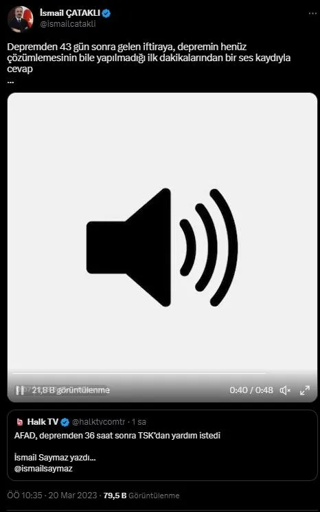 CHP fondaşı İsmail Saymaz’dan bir deprem yalanı daha! AFAD ve TSK’ya iftiraya ses kayıtlı yanıt