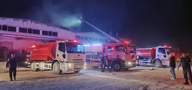 Karacabey'de korkutan fabrika yangını!