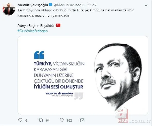 Başkan Erdoğan’ın Birleşmiş Milletler’deki tarihi konuşmasına destek mesajları