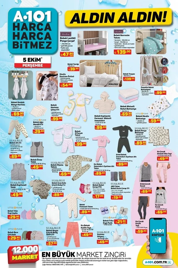 10 Ekim A101 aktüel ürünler kataloğu yayınladı! A101’de 192 TL’ye tereyağı, 90 TL’ye beyaz peynir, 21 TL’ye Kireç Çözücü, 57 TL’ye un 34.50 TL’ye kuru fasulye satılıyor