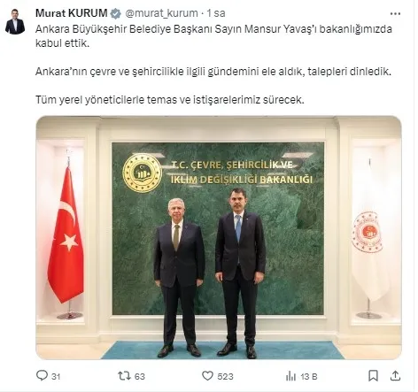 bakan-murat-kurum-abb-baskani-mansur-yavasi-kabul-etti-1726580034065.jpg Bakan Murat Kurum ABB Başkanı Mansur Yavaş'ı kabul etti - 1