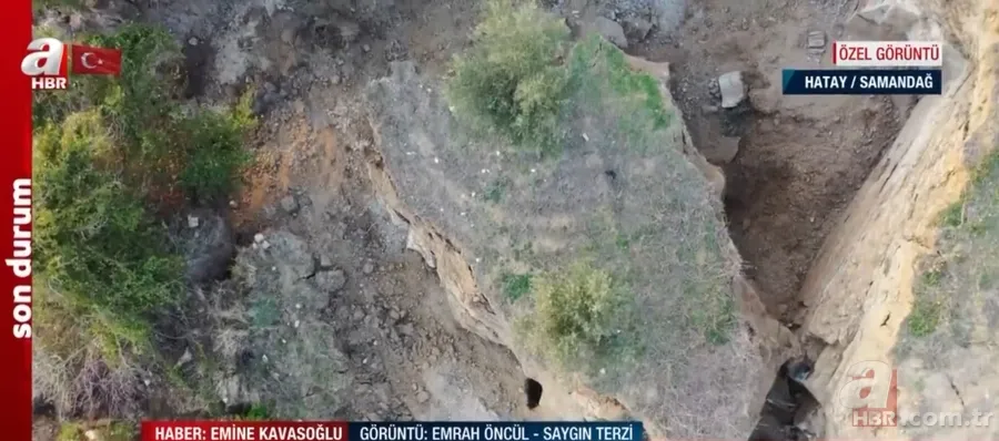 Samandağ'da deprem sonrası dev yarıklar oluştu! İşte A Haber’in özel görüntüleri 16