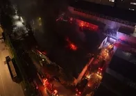 Bursa'da tekstil deposunda yangın