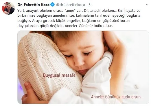 Sağlık Bakanı Fahrettin Koca'dan "Anneler Günü" paylaşımı - 1