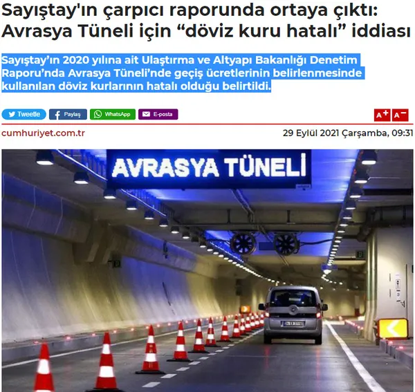 Avrasya Tüneli geçişlerinden fazla para alındığı iddialarına net yanıt: Mümkün değildir - 1