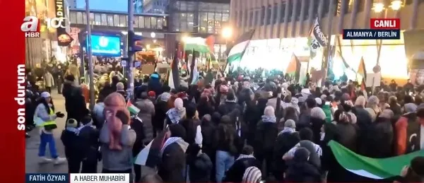 Dünya Gazze için ayakta! A Haber Filistin’e destek gösterilerini İngiltere, Fransa ve Almanya’dan aktardı