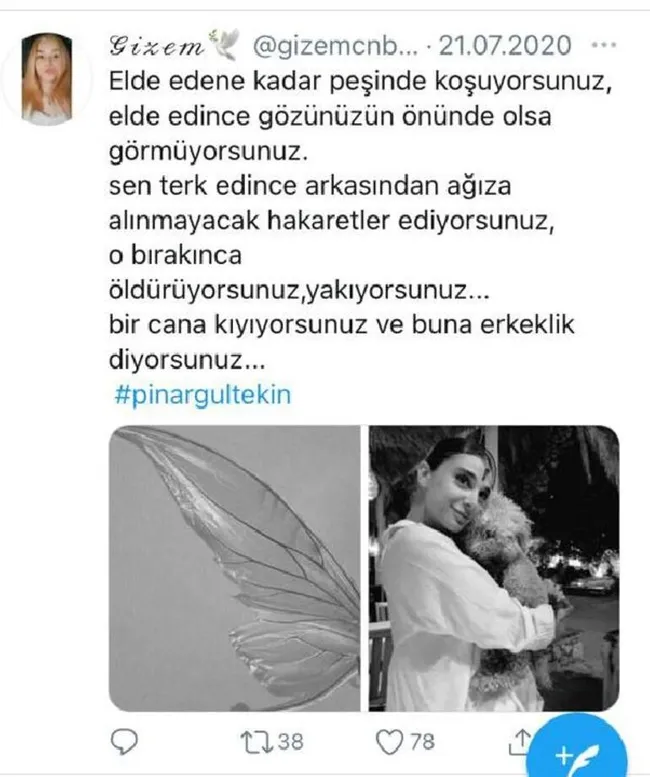 Burdur’da parkta öldüren Gizem Canbulut’un paylaşımları ortaya çıktı: Kadın ölmek kolay - 3